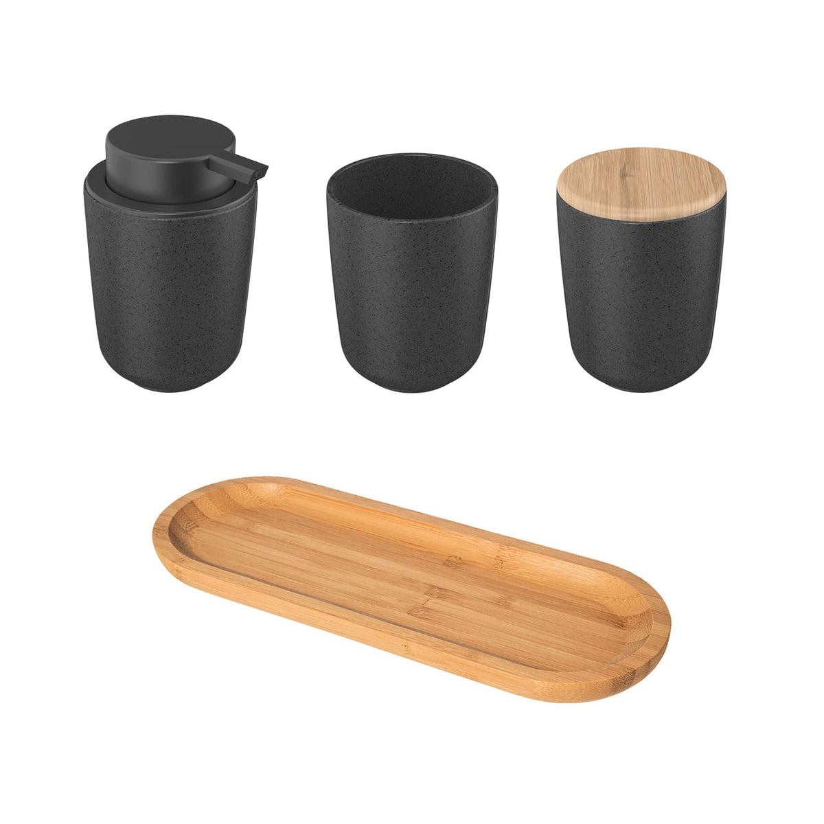 Kit Para Banheiro 4 Peças em Cerâmica Linha Osaka