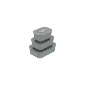 Kit Potes Herméticos Para Marmita 3 Peças Linha Move Lock