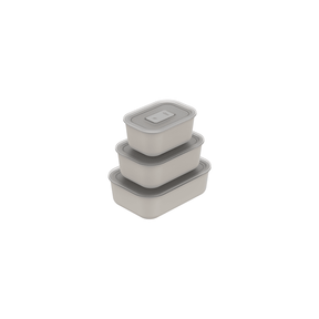 Kit Potes Herméticos Para Marmita 3 Peças Linha Move Lock