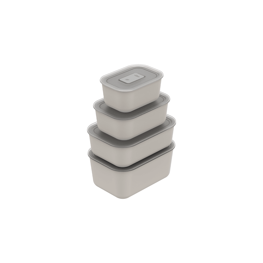 Kit Potes Herméticos Para Marmita 4 Peças Linha Move Lock