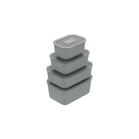 Kit Potes Herméticos Para Marmita 4 Peças Linha Move Lock