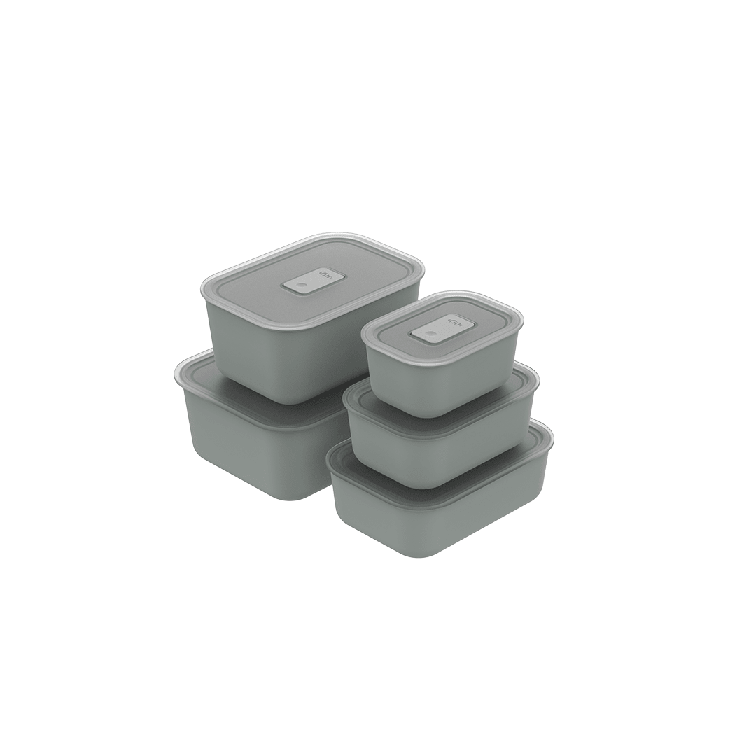 Kit Potes Herméticos Para Marmita 5 Peças Linha Move Lock