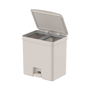 Lixeira de pedal com duplo compartimento 20L Linha Trium