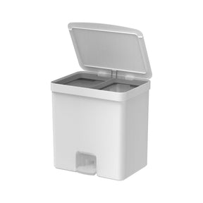 Lixeira de pedal com duplo compartimento 20L Linha Trium
