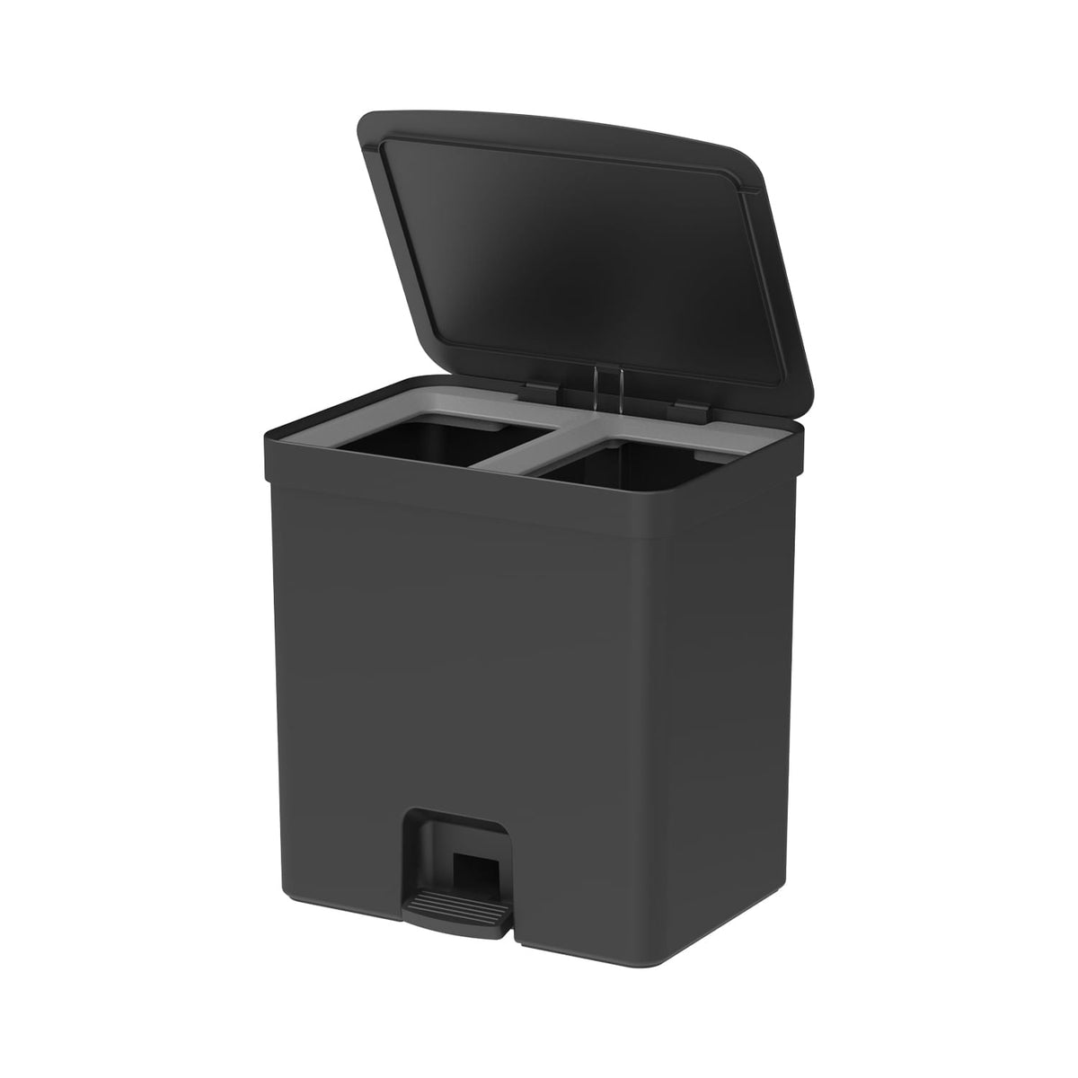 Lixeira de pedal com duplo compartimento 20L Linha Trium