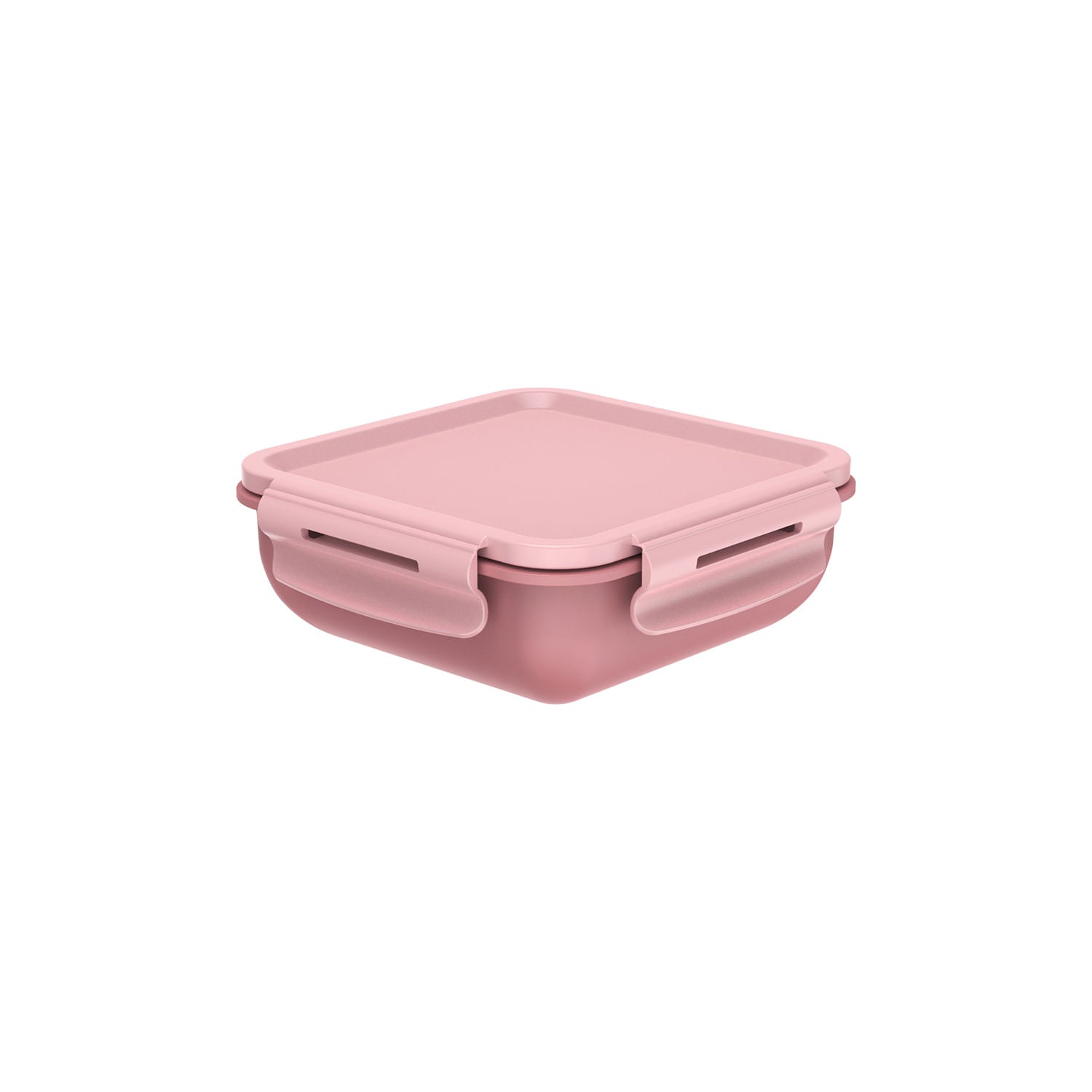 Marmita Hermética Quadrada Bicolor com Divisória 570ml Linha Marmitou