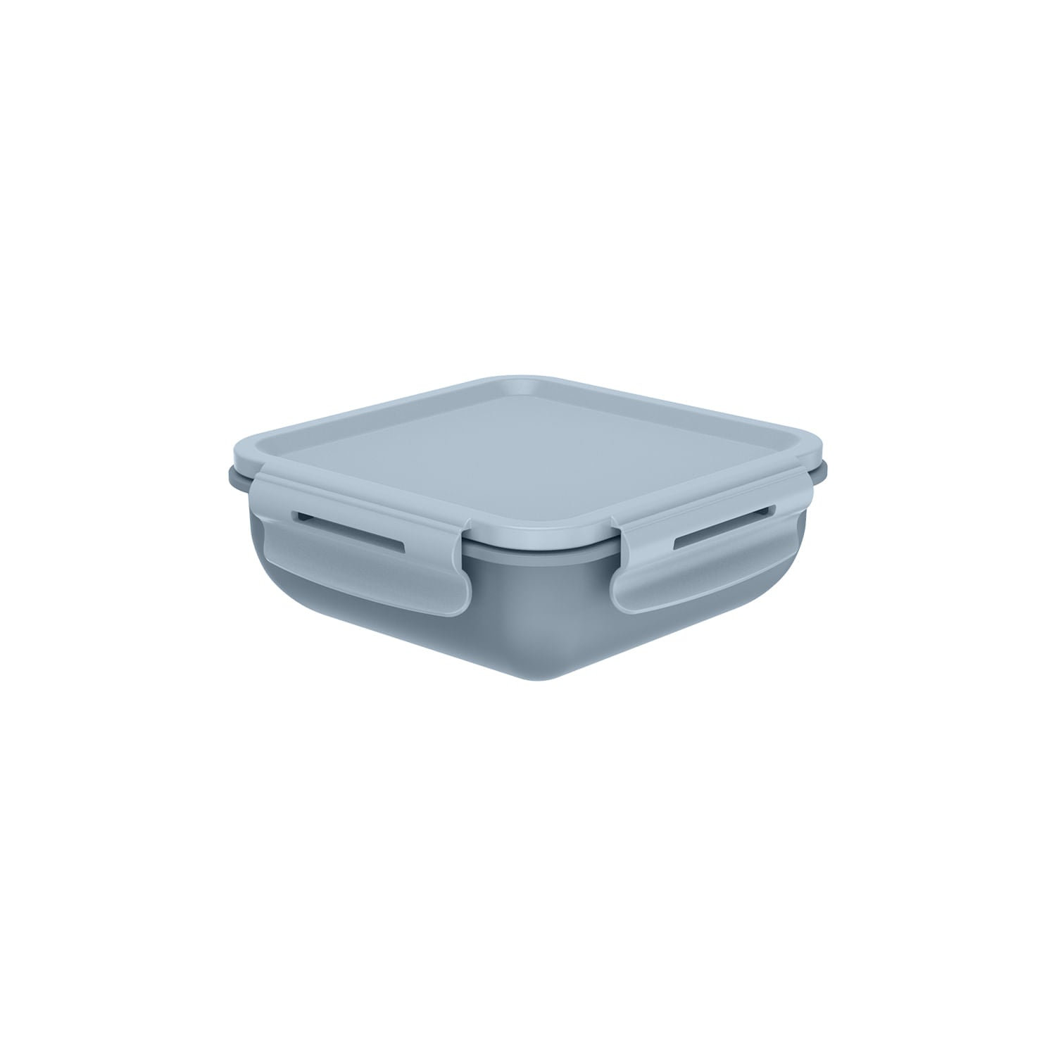 Marmita Hermética Quadrada Bicolor com Divisória 570ml Linha Marmitou