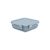 Marmita Hermética Quadrada Bicolor com Divisória 570ml Linha Marmitou