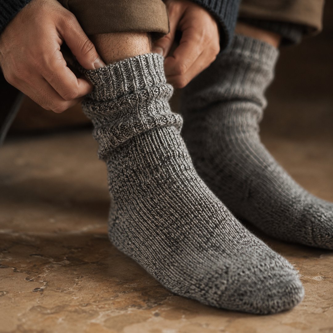 Meias Térmicas de Lã Merino Unissex - Grossas, Quentes e Confortáveis para Inverno e Neve (Compre 2 Leve 4 Pares)