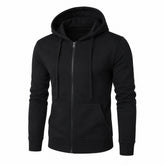 Moletom Masculino com Zíper e Capuz Slim Fit - Hoodie Manga Longa Casual para Outono e Inverno