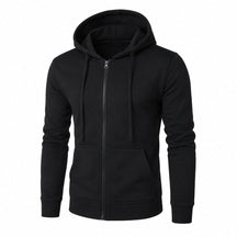 Moletom Masculino com Zíper e Capuz Slim Fit - Hoodie Manga Longa Casual para Outono e Inverno
