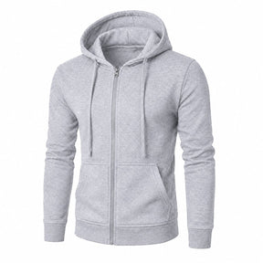 Moletom Masculino com Zíper e Capuz Slim Fit - Hoodie Manga Longa Casual para Outono e Inverno