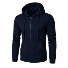 Moletom Masculino com Zíper e Capuz Slim Fit - Hoodie Manga Longa Casual para Outono e Inverno