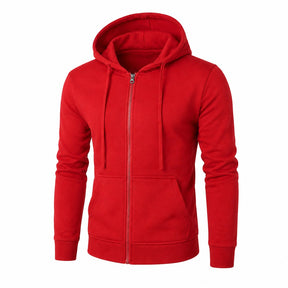Moletom Masculino com Zíper e Capuz Slim Fit - Hoodie Manga Longa Casual para Outono e Inverno