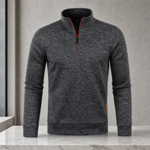 Moletom Masculino Meio Zíper Gola Alta - Streetwear Quente para Inverno
