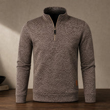 Moletom Masculino Meio Zíper Gola Alta - Streetwear Quente para Inverno