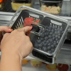 Organizador com cesto duplo 2,2L Linha Clear Fresh