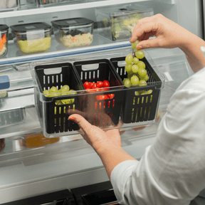 Organizador com cesto triplo 5L Linha Clear Fresh