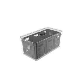 Organizador com cesto triplo 5L Linha Clear Fresh