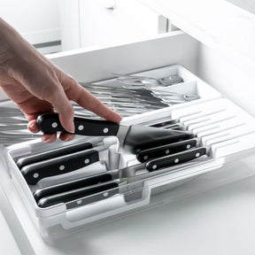 Organizador de Facas e Talheres Linha Clear Gavetas