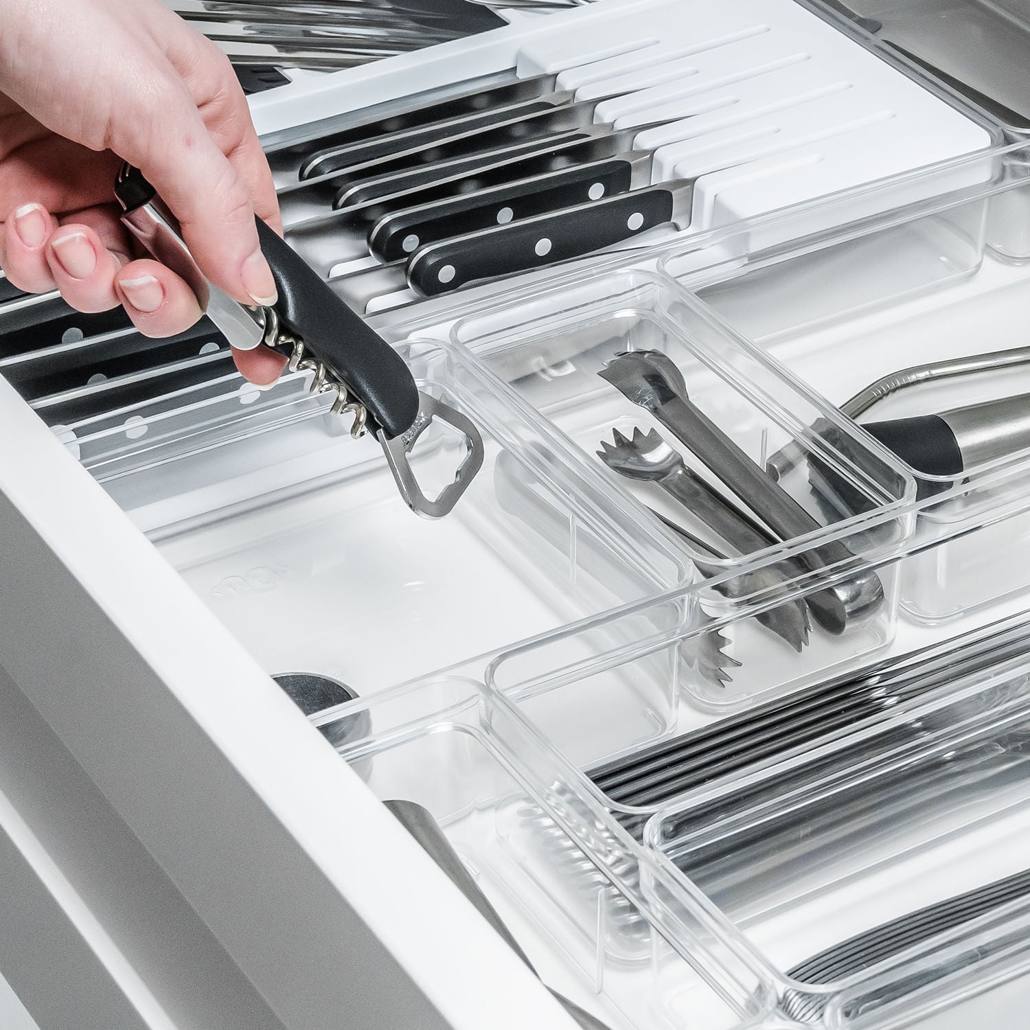 Organizador de Gavetas 15 x 15 x 5,6cm Linha Clear Gavetas