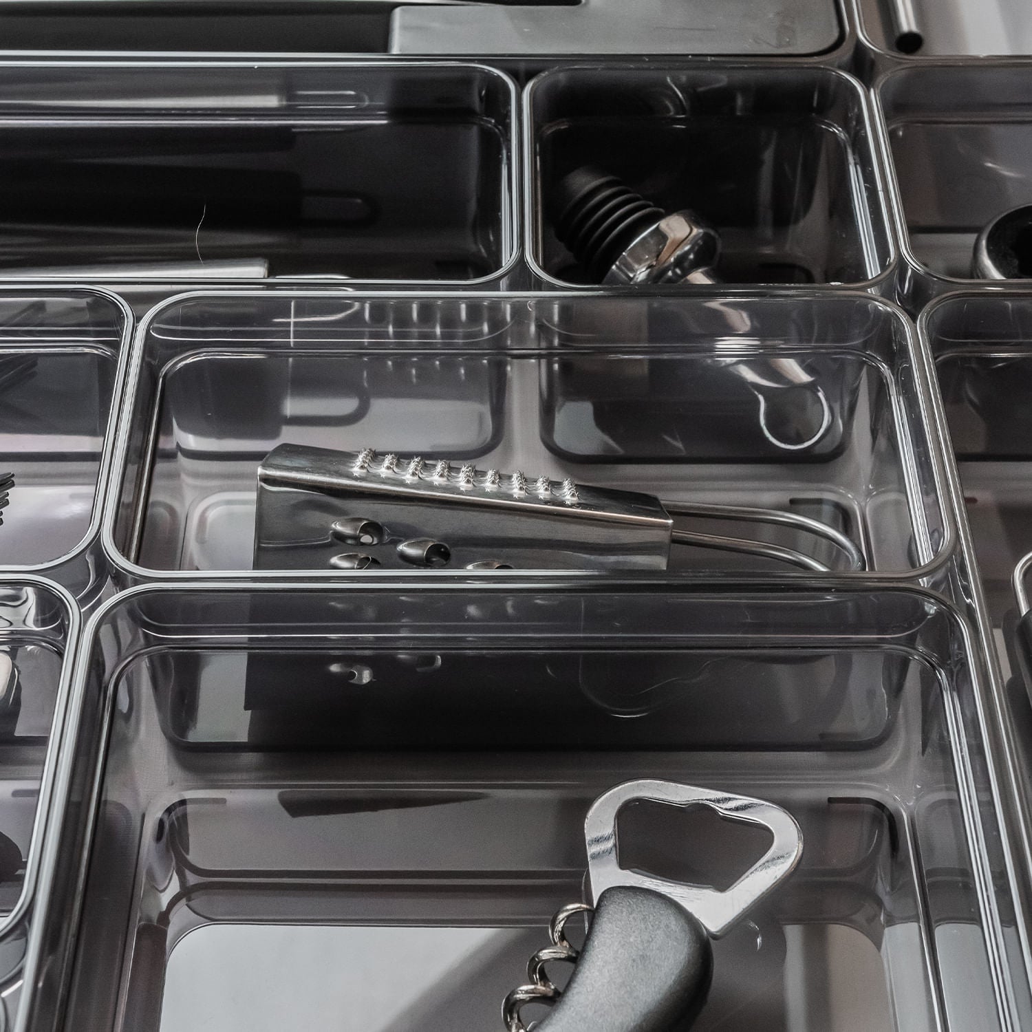 Organizador de Gavetas 15 x 7,5 x 5,6cm Linha Clear Gavetas