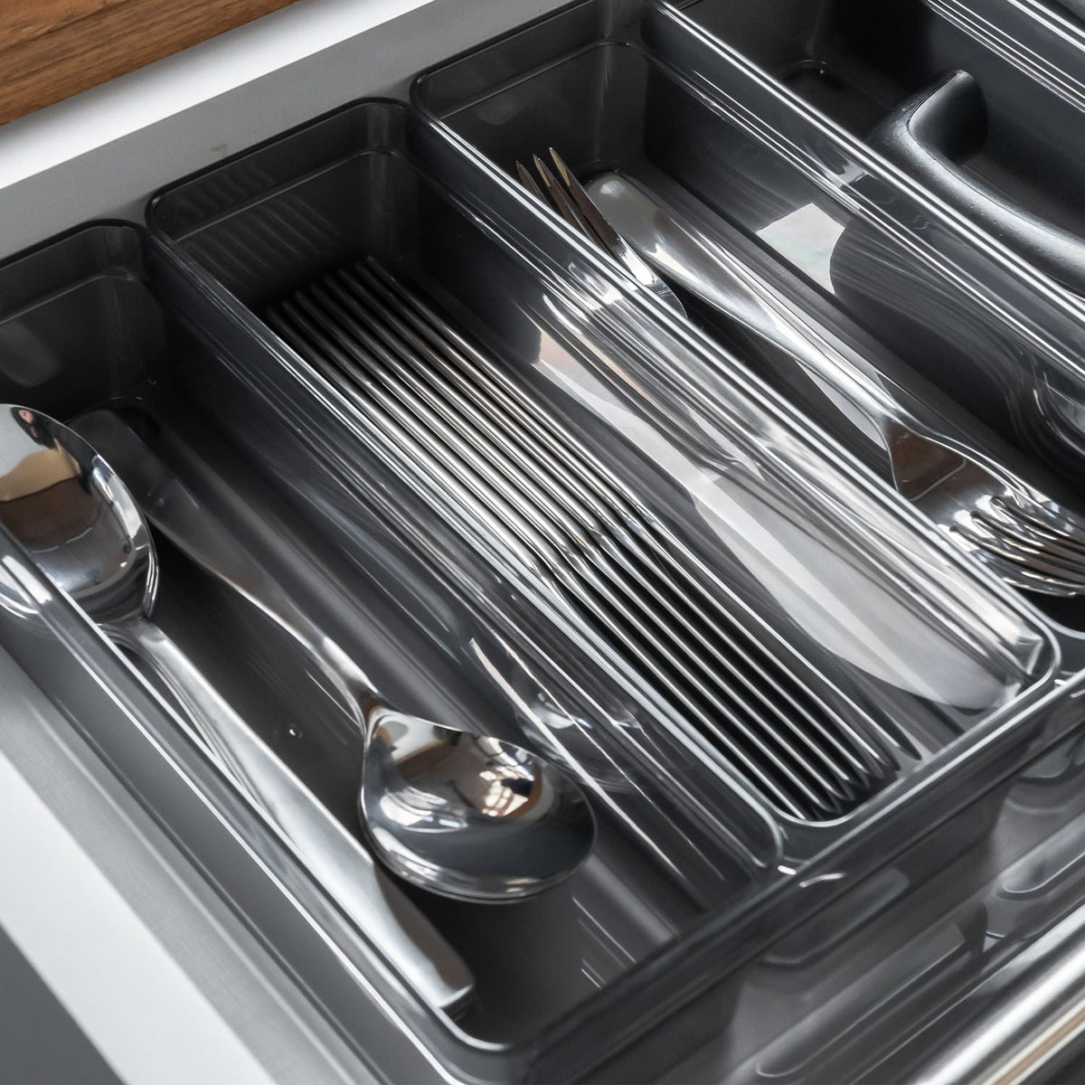 Organizador de Gavetas 22,5 x 7,5 x 5,6cm Linha Clear Gavetas