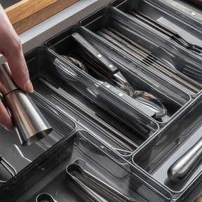Organizador de Gavetas 22,5 x 7,5 x 5,6cm Linha Clear Gavetas