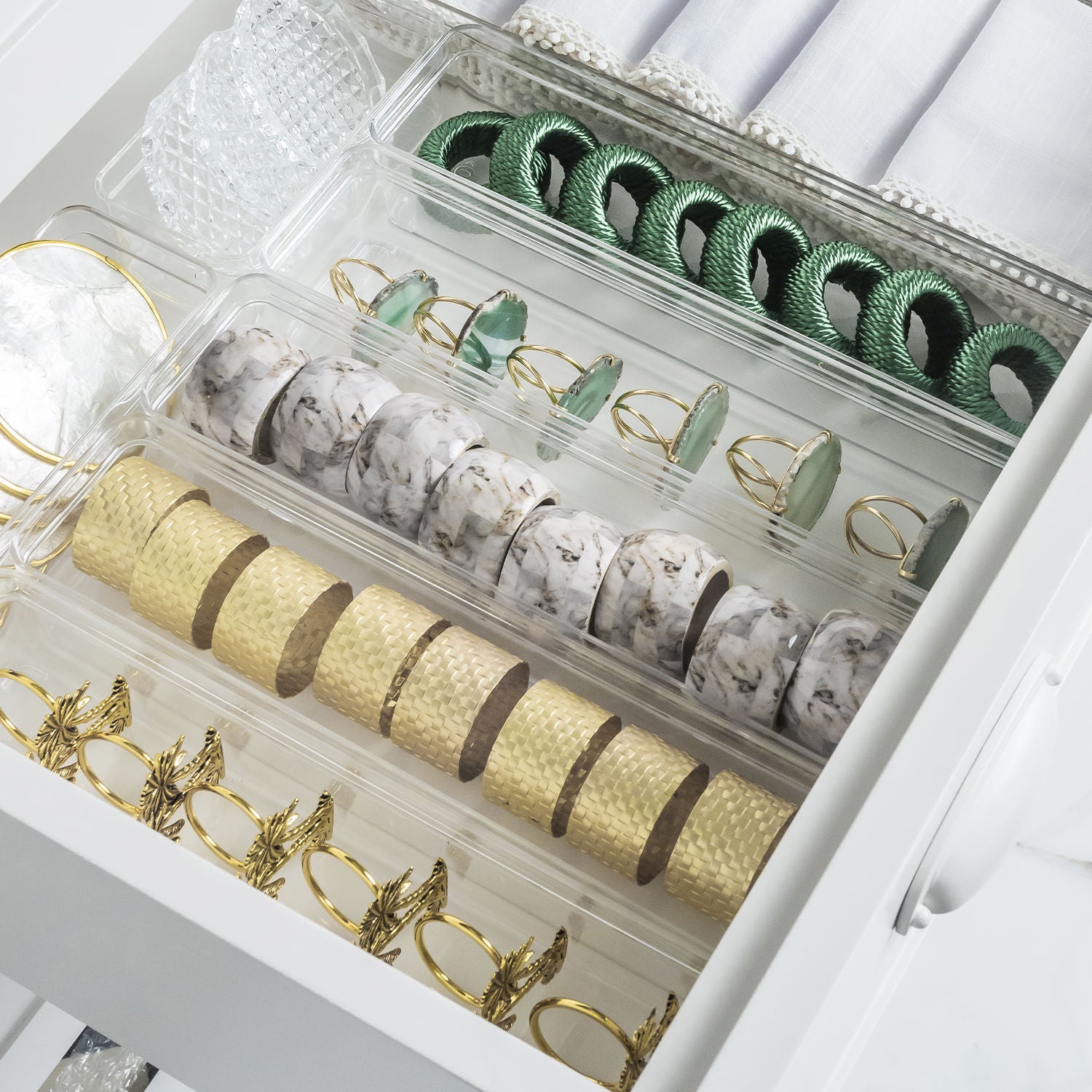 Organizador de Gavetas 30 x 7,5 x 5,6cm Linha Clear Gavetas