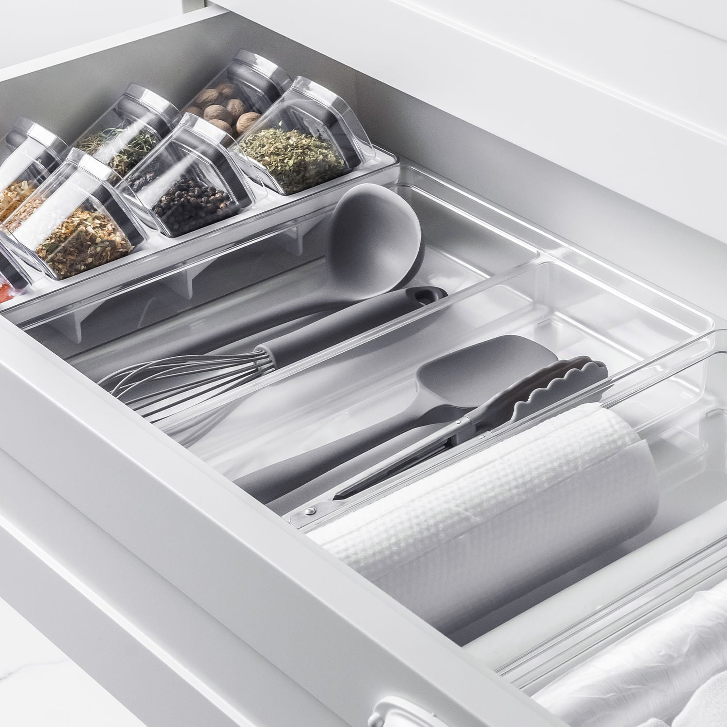 Organizador de Gavetas 37,5 x 30 x 5,6cm Linha Clear Gavetas