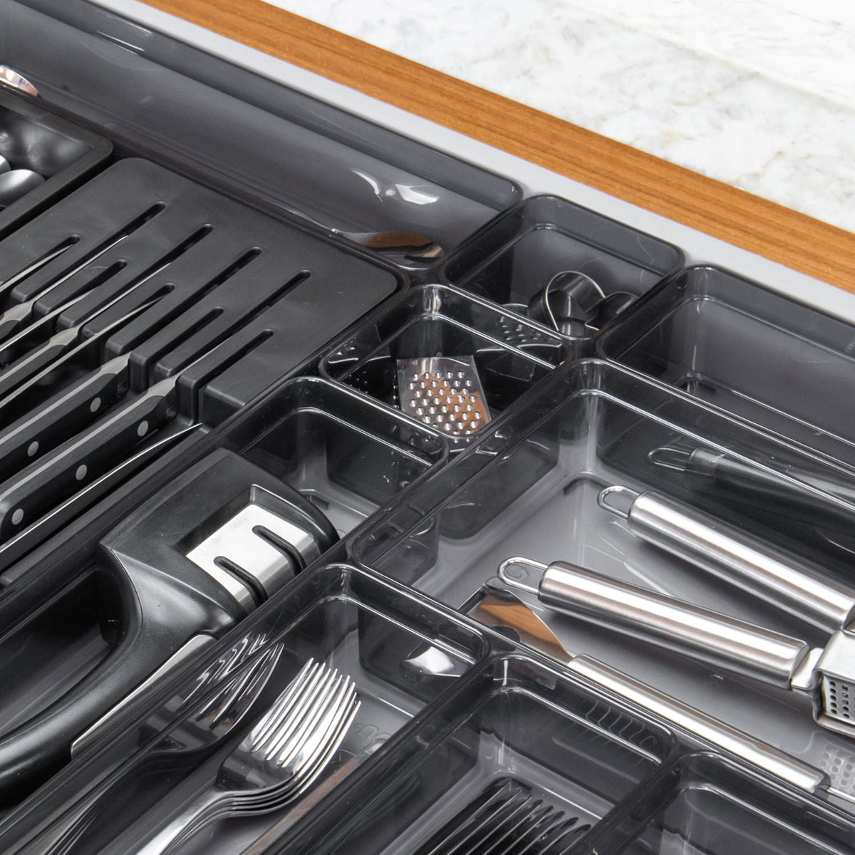 Organizador de Gavetas 7,5 x 7,5 x 5,6cm Linha Clear Gavetas