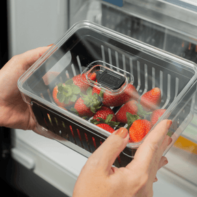 Organizador de geladeira com cesto 2,2L Linha Clear Fresh
