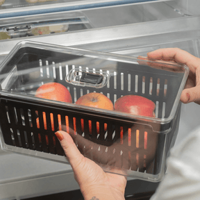 Organizador de geladeira com cesto 5L Linha Clear Fresh