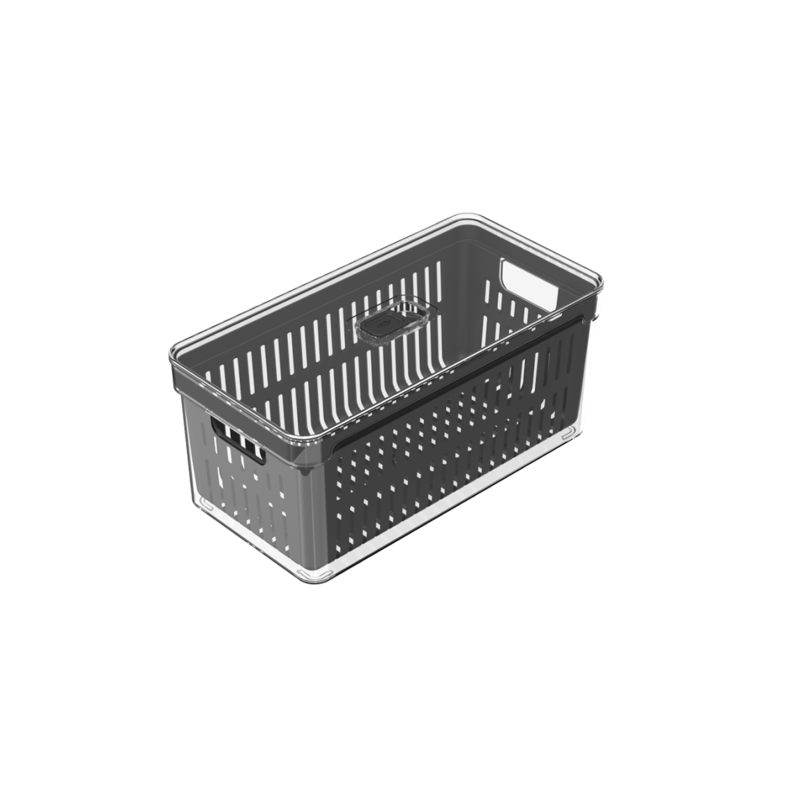 Organizador de geladeira com cesto 5L Linha Clear Fresh