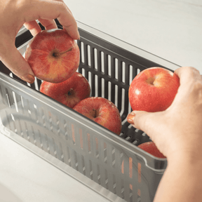 Organizador de geladeira com cesto 5L Linha Clear Fresh
