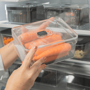 Organizador de geladeira com tampa 2,2L Linha Clear Fresh