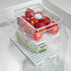 Organizador de geladeira com tampa 2,2L Linha Clear Fresh