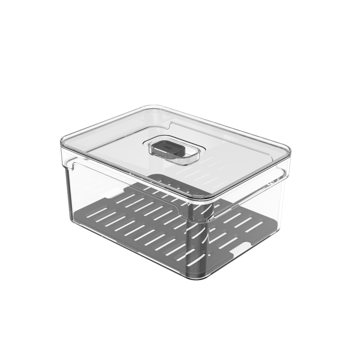 Organizador de geladeira com tampa 2,2L Linha Clear Fresh