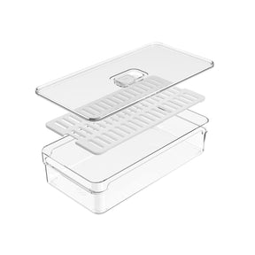 Organizador de geladeira com tampa 2,8L Linha Clear Fresh