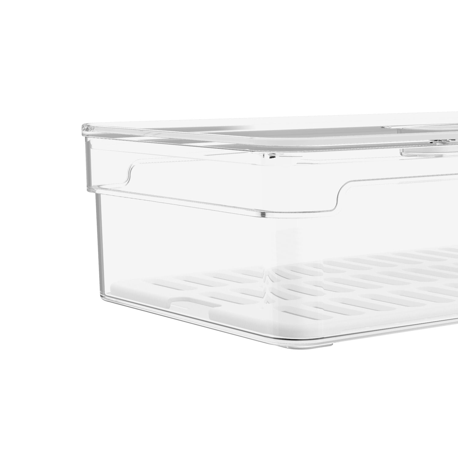 Organizador de geladeira com tampa 2,8L Linha Clear Fresh