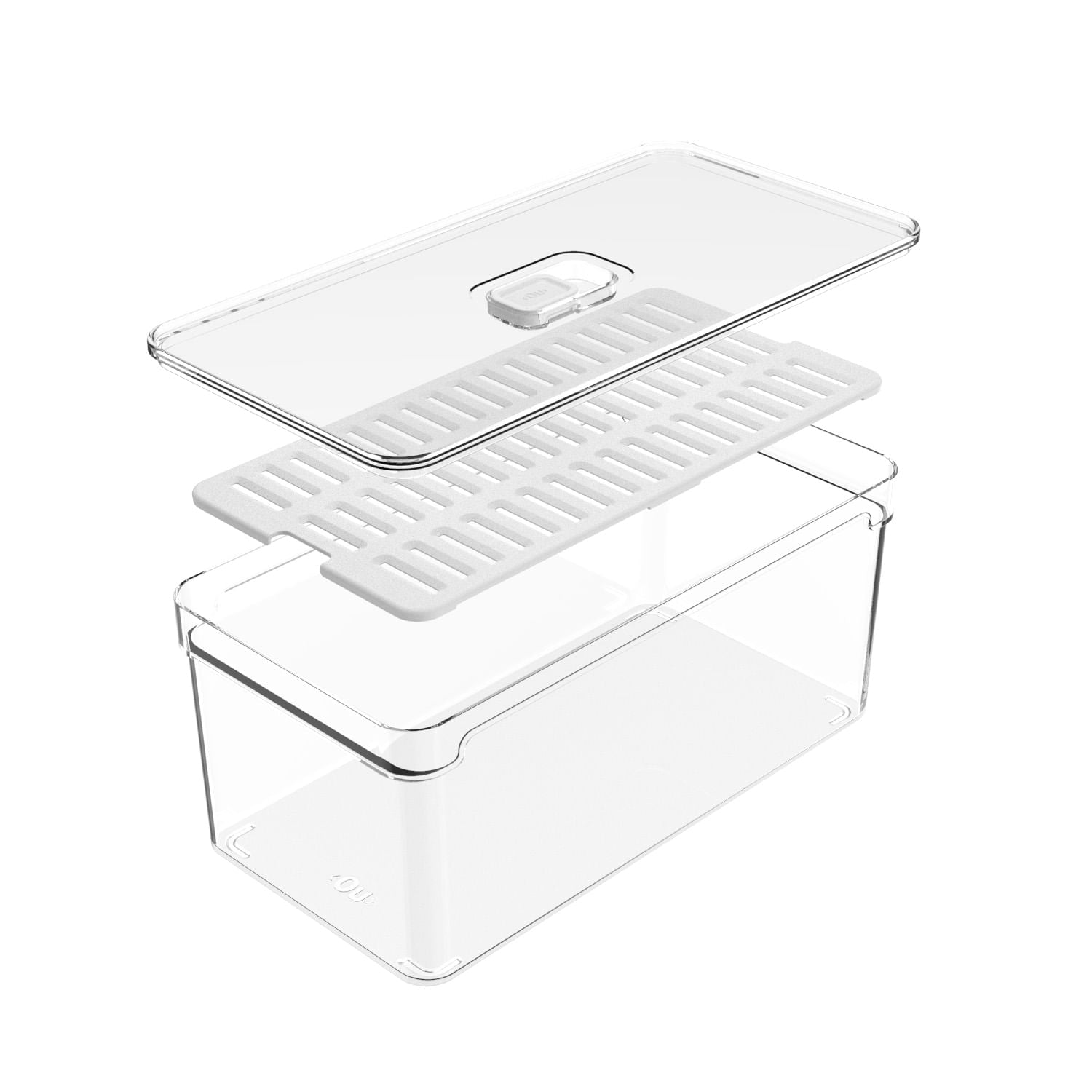 Organizador de geladeira com tampa 5L Linha Clear Fresh