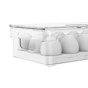 Organizador de Ovos com Tampa 18 Ovos Linha Clear Fresh