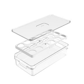 Organizador de Ovos com Tampa 18 Ovos Linha Clear Fresh