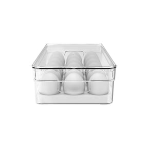 Organizador de Ovos com Tampa 18 Ovos Linha Clear Fresh