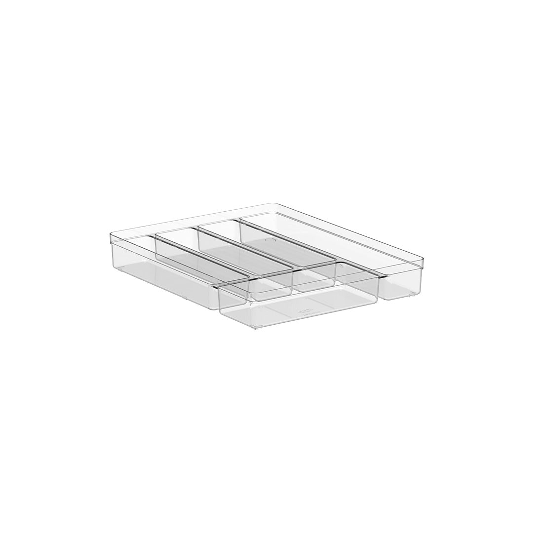 Organizador de Talheres 5 Seções Linha Clear Gavetas