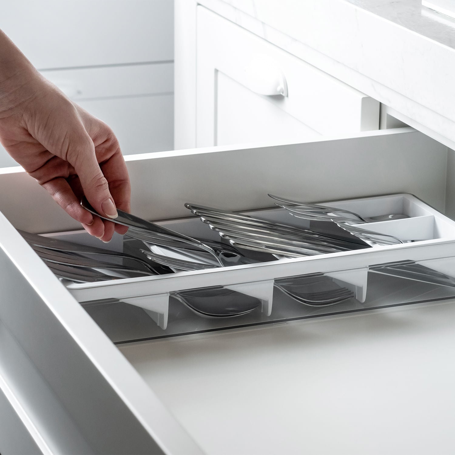 Organizador de Talheres Linha Clear Gavetas