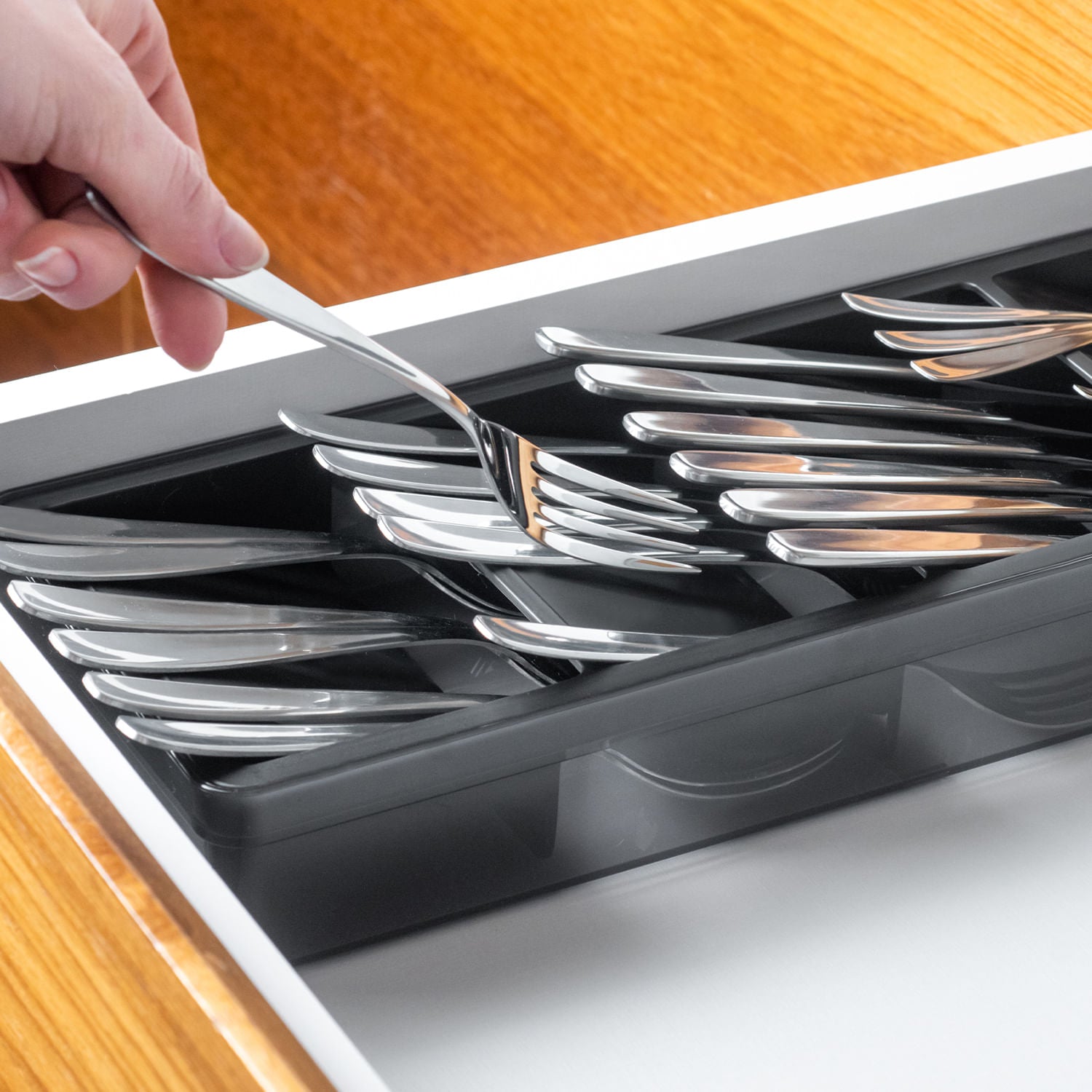Organizador de Talheres Linha Clear Gavetas