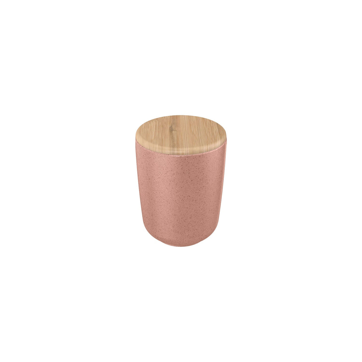 Porta algodão e cotonete em cerâmica com tampa de bambu Linha Osaka