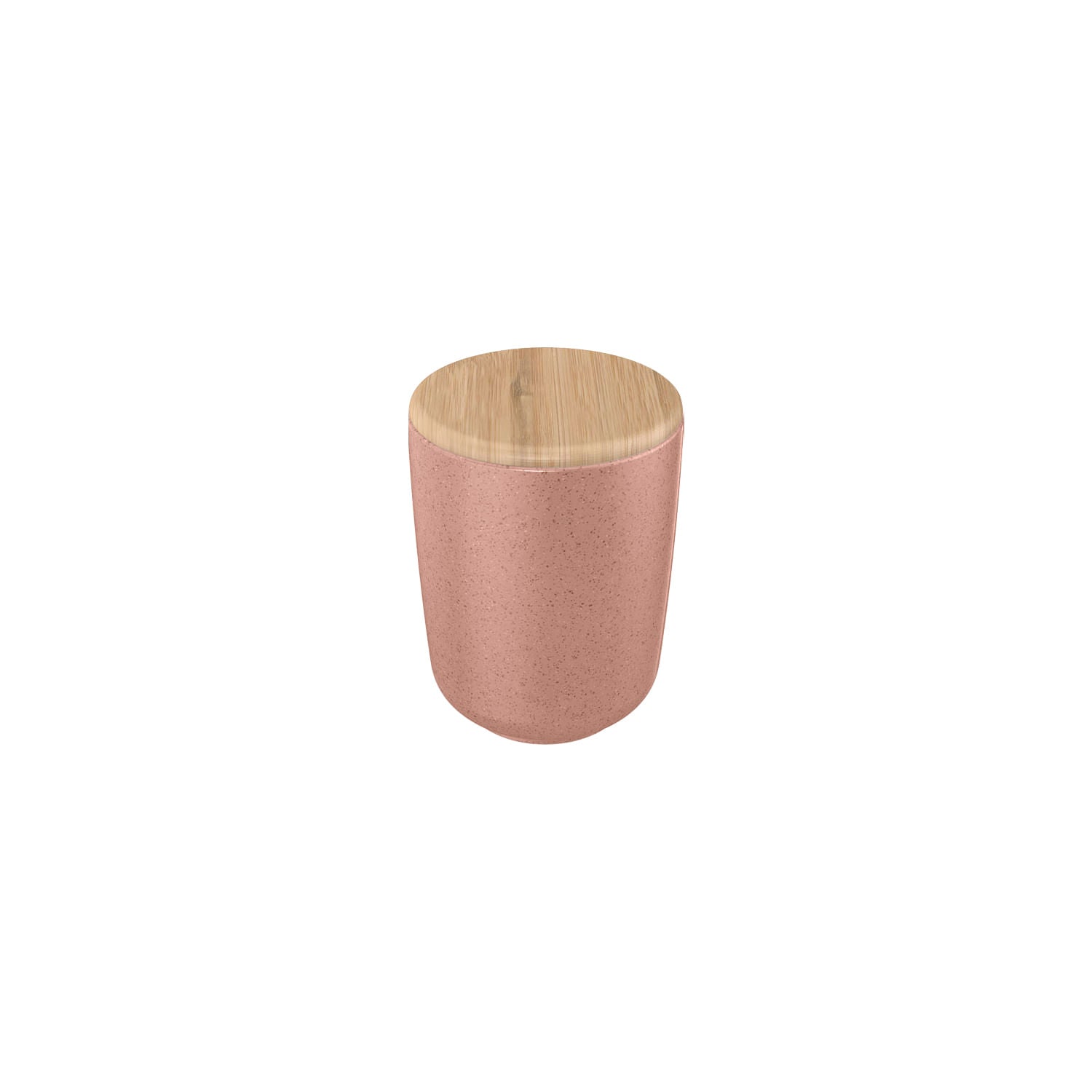 Porta algodão e cotonete em cerâmica com tampa de bambu Linha Osaka