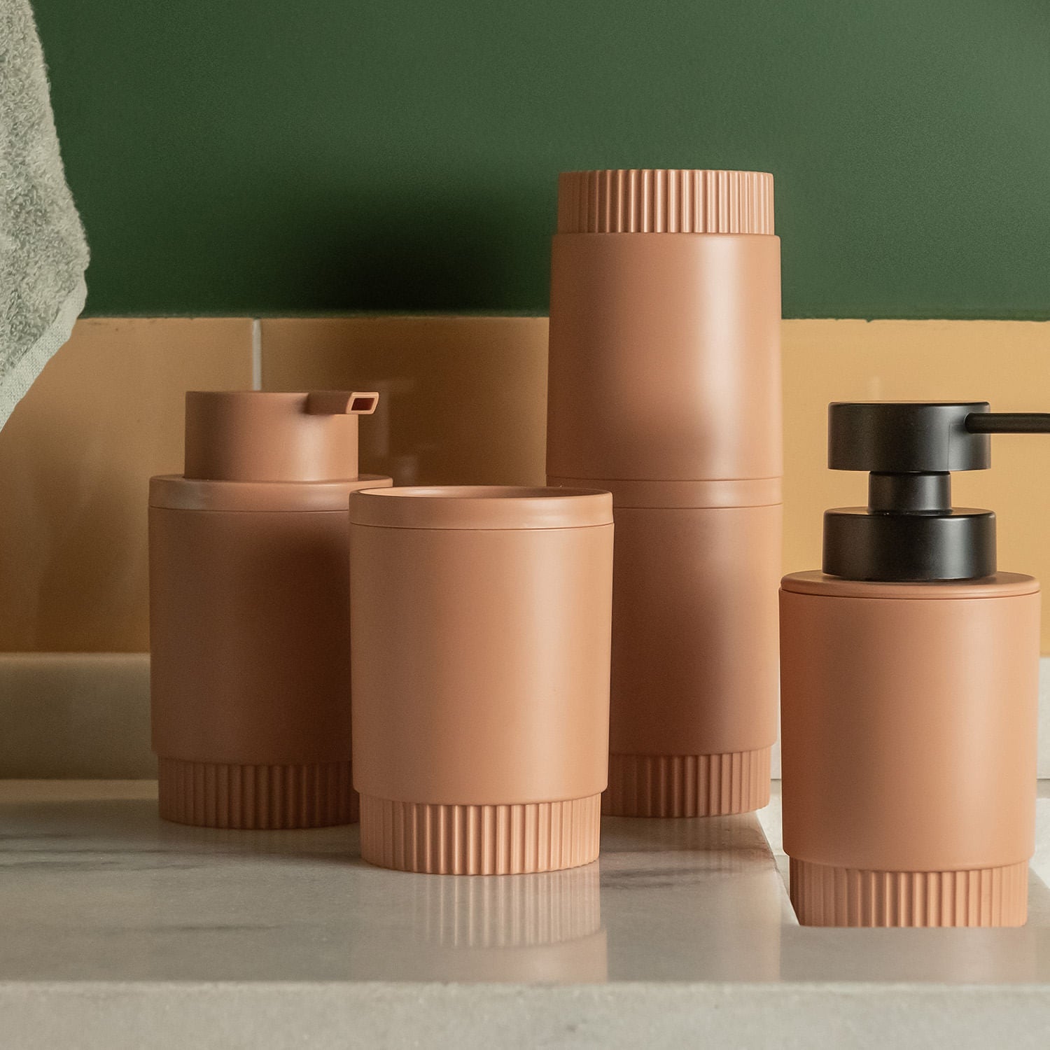 Porta Sabonete Líquido Monocromático 300ml Linha Dórica